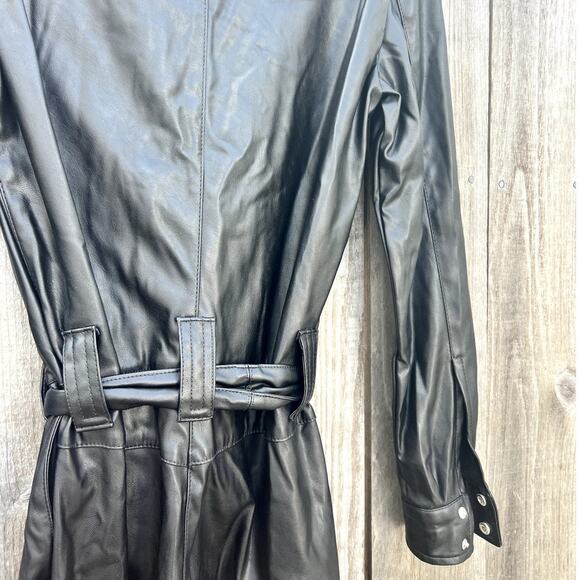 Pinko | Bellini Ecological Leather Zip Up Bikercore Moto Jumpsuit Black Size 4 - Picture 7 of 12